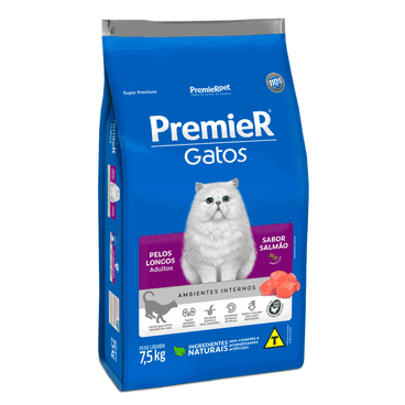 PREMIER GATO AD.P/LONGO SALM 7.5KG