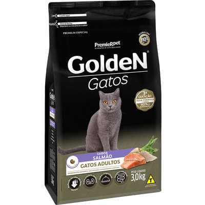 GOLDEN GATOS ADULTO SALMAO 3KG