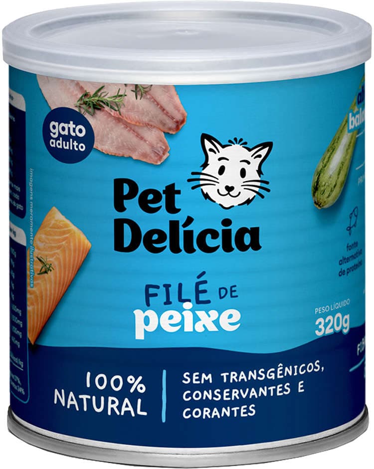 PET DELICIA FILE DE PEIXE 320GRS (GATO)