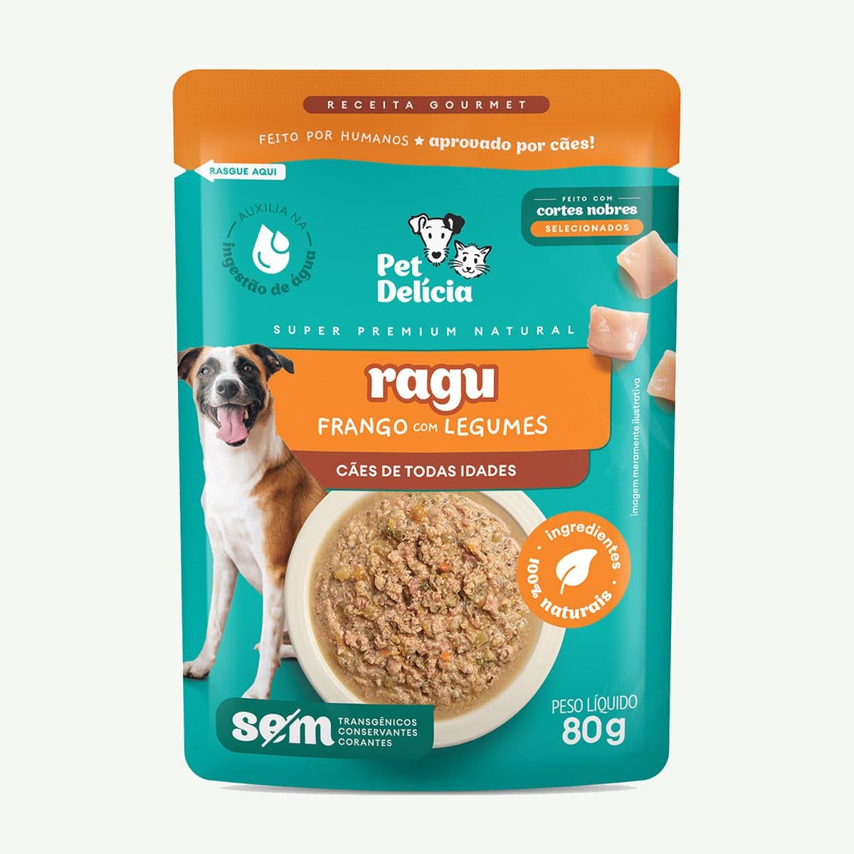 SACHE RAGU CÃES FRANGO C/ LEGUMES 80G