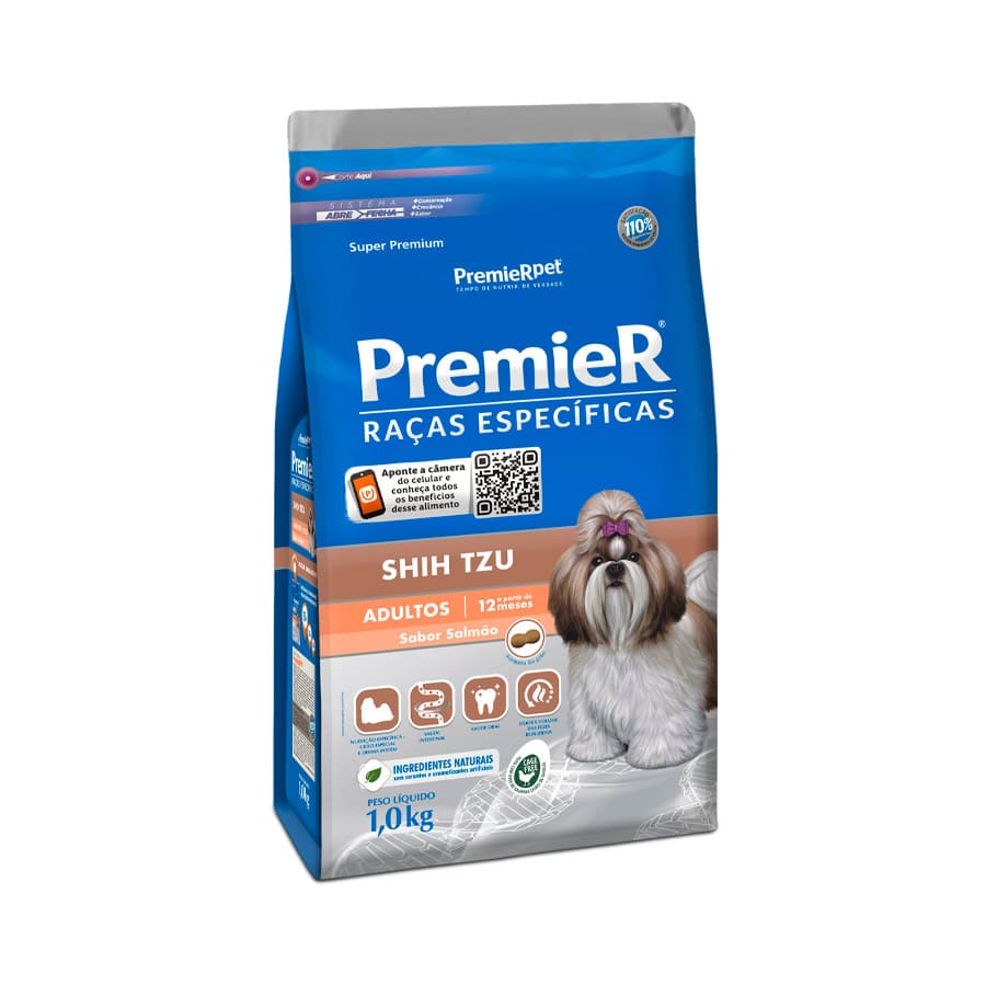 PREMIER SHIH TZU ADULTO SALMÃO 1KG