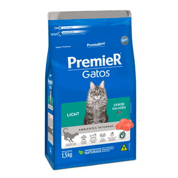 PREMIER GATO AD.LIGHT SALMAO 1.5KG