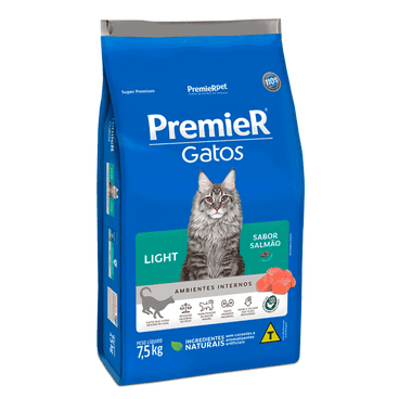 PREMIER GATO AD.LIGHT SALMAO 7.5KG