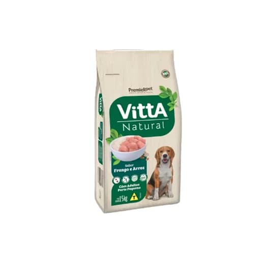 VITTA NATURAL AD. RÇS PEQ FRANGO/CEREAIS 15KG