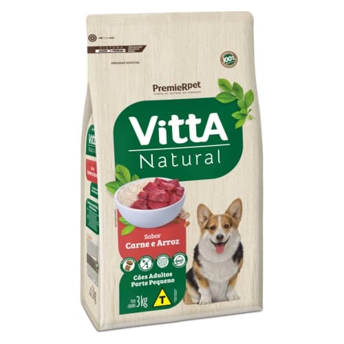 VITTA NATURAL AD. RÇS PQ CARNE/ARROZ 3KG