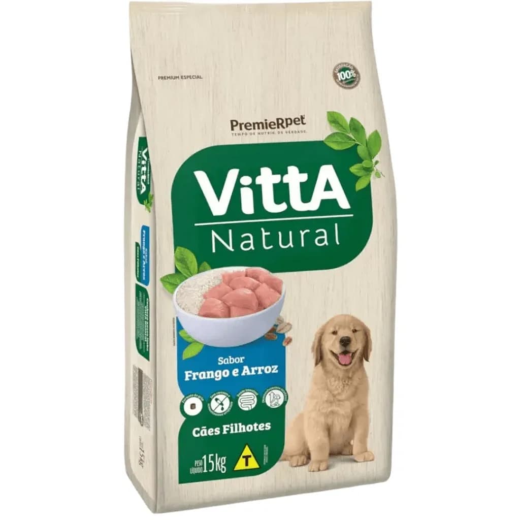 VITTA NATURAL FILHOTE FGO/CEREAIS 15KG