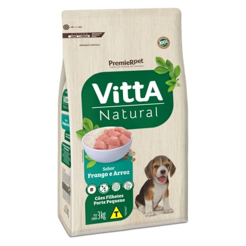 VITTA NATURAL FIL.RÇS PQ FRAN/CEREAIS 3KG