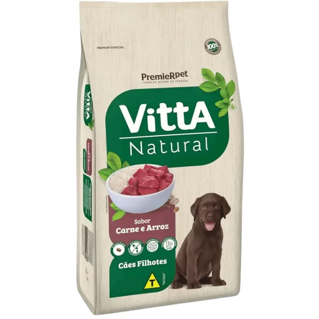 VITTA NATURAL FILHOTE CARNE/ARROZ 15KG