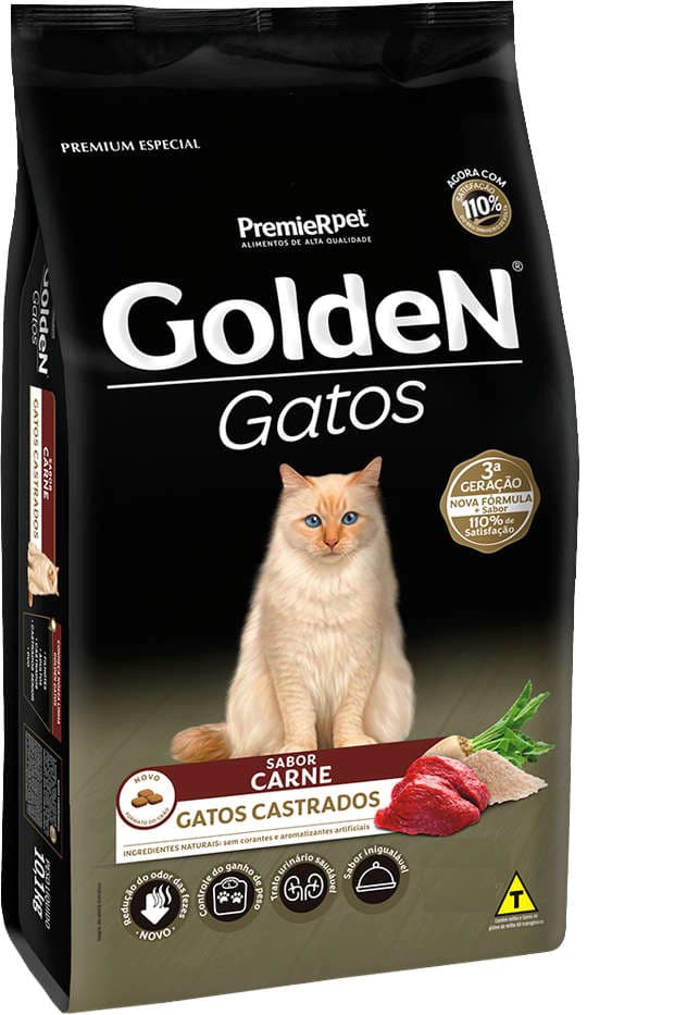 GOLDEN GATOS AD.CAST. CARNE 3KG