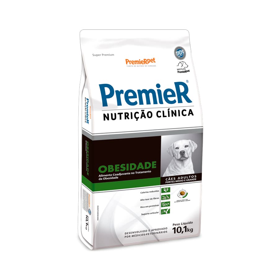 PREMIER NUTR.CÃO OBESIDADE MED/GD 10.1KG
