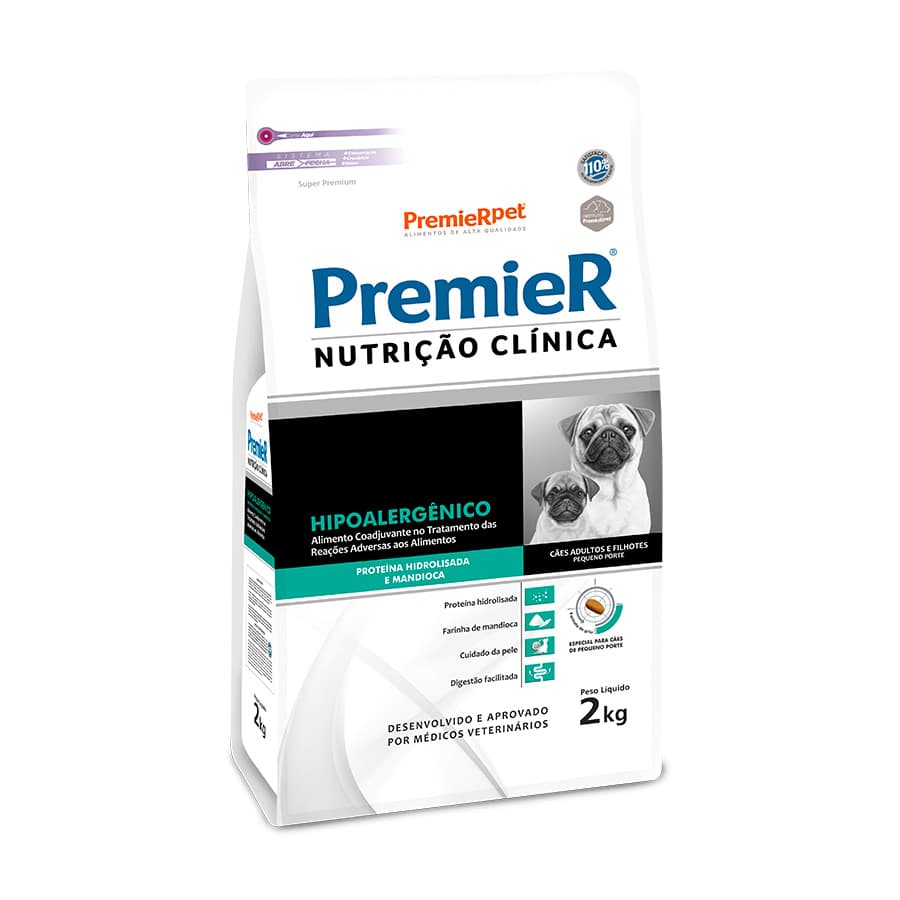 PREMIER NUTR.CÃO HIPO.PROT/MAND PEQ.PORTE 2KG