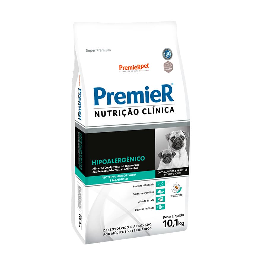 PREMIER NUTR.CÃO AD.FIL HIPO PROT. HIDRO/MANDI PEQ 10.1KG