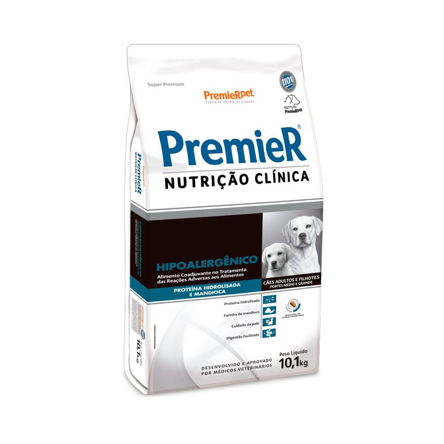 PREMIER NUTR.CÃO AD.FIL HIPO PROT HIDRO/MANDI MED-GDE 10.1KG