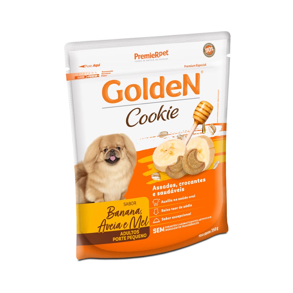 GOLDEN COOKIE BANANA, AVEIA E MEL 350GR