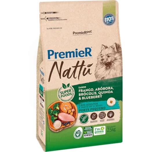 PREMIER NATTU AD. PEQ. PORTE ABOBORA 2.5KG
