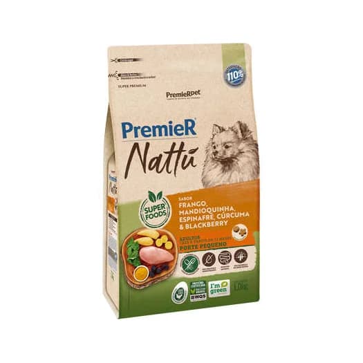 PREMIER NATTU AD. PEQ. PORTE MANDIOQUINHA 1KG