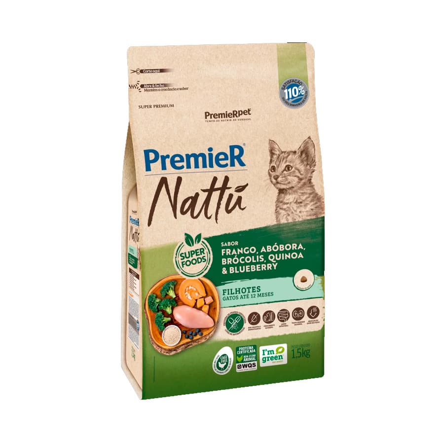 PREMIER NATTU GATO FIL. ABOBORA 1.5KG