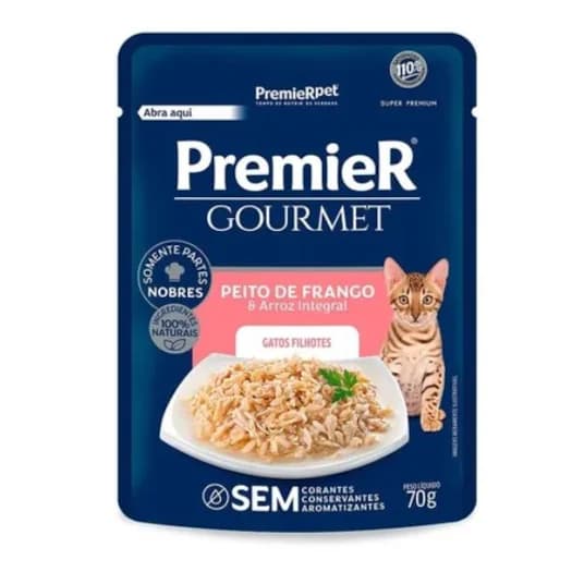 PREMIER GOURMET GATO FIL. FRANGO 20X70GRS
